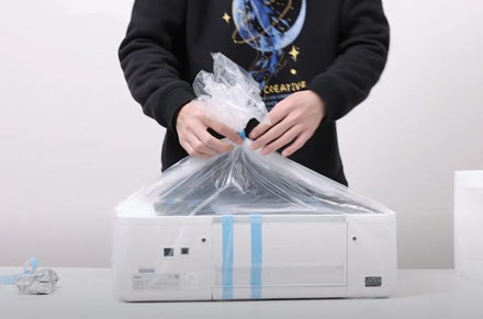 Disimballaggio stampante video Deli D311NW stampante a getto d'inchiostro