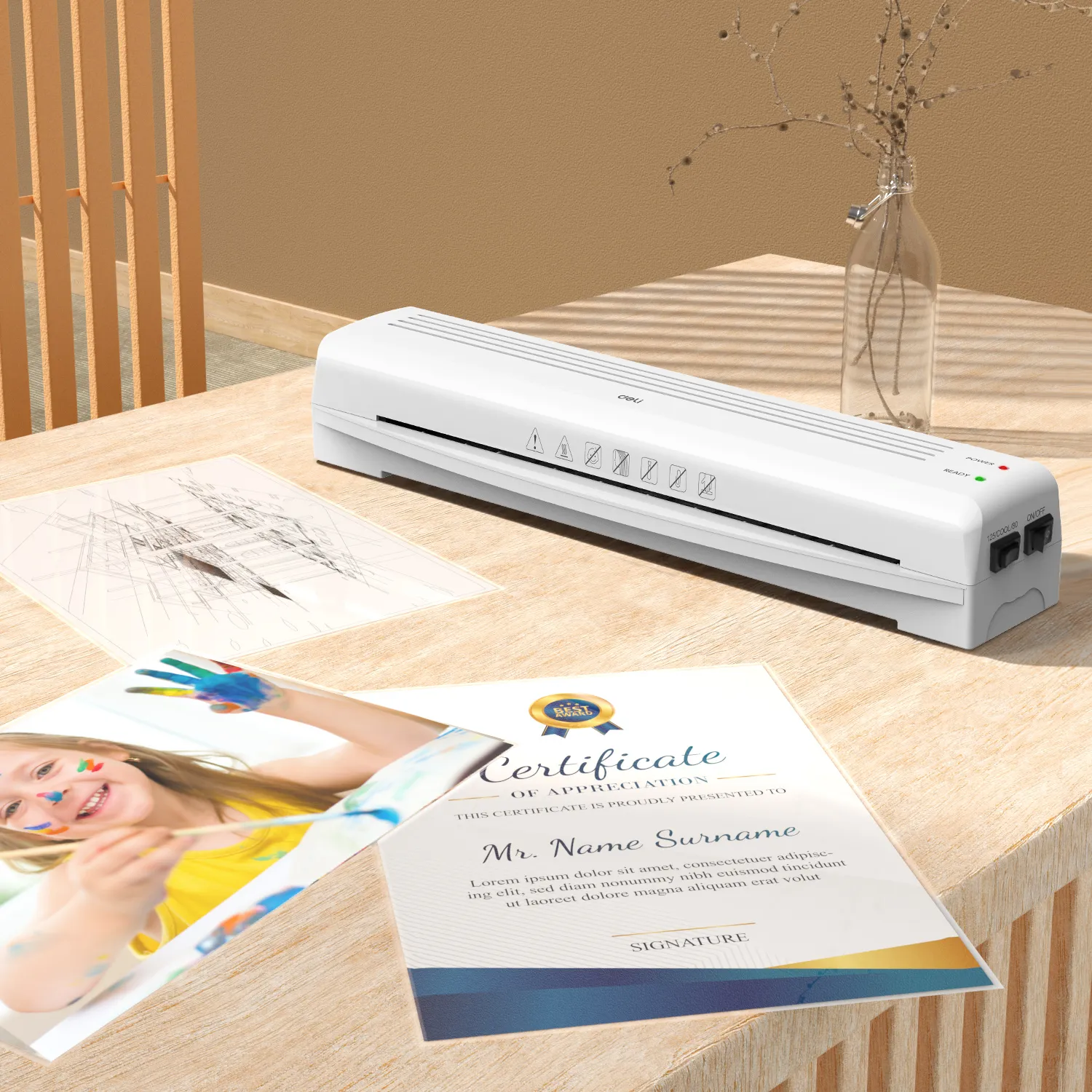 E14379 80-125 micron A3 Laminatore per plastica